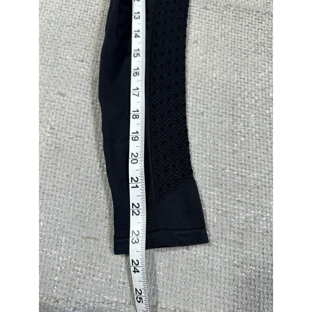 Fabletics Leggings Women XS Black‎ Sync Seamless High Waisted 7/8 Mesh Panel - Picture 4 of 11